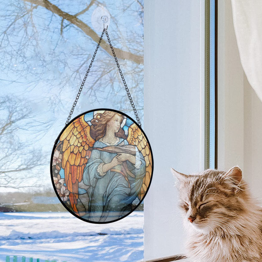 Hanging Stained Glass for Windows Angel, Festival Gift Ornament, Christmas Ornament Gift, Mother’s Day Keepsake, Valentine’s Day Decor, Keepsake 2025