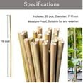 thumbnail image 4 of 20 Pcs Piquets de Support pour Plantes en Bambou - Naturels Réutilisables Robustes 16/18/8/12 Po, 4 of 11