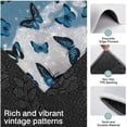 thumbnail image 3 of Lightblue Butterfly Sparkle Pattern Kitchen Rugs Sets Of 3,Kitchen Runner Rugs Non Skid Washable,Decorative Kitchen Floor Mats for Kitchen,Sink,Laundry,17"x30"+ 17"x47" + 17"x59", 3 of 6