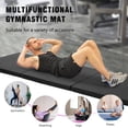 thumbnail image 6 of NiamVelo 6'x2'x1.5" Gymnastics Mat Folding Tumbling Mats 3-Fold Gymnastics Equipment PU Leather Exercise Mat Yoga Mat with Carrying Handles for Home Workout Outdoor, Black, 6 of 10