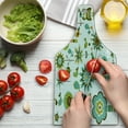 thumbnail image 3 of Modern Cutting Board, Graphic Cartoon Style Shaped Image Birds Florals Trees Geometrical Art Print, Decorative Tempered Glass Cutting and Serving Board, Wine Bottle Shape, Multicolor, by Ambesonne, 3 of 5
