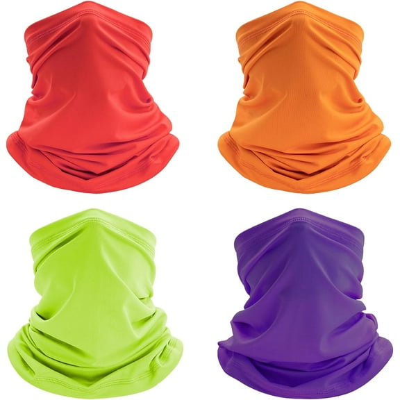 Neck Gaiter Balaclavas Pack of 4, Sun Cooling Scarf, Balaclava Bandana Cover for Men Women