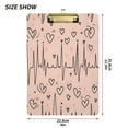 thumbnail image 2 of Heart and Line Acrylic Clipboards A4 Standard Letter Size Clipboard 12.5" X 9" Clip Board for Students Teacher Office, 2 of 7