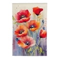 thumbnail image 2 of PHYHOO Water Color Red Poppy Flowers Welcome Flags Seasonal Garden Flags Vertical Double Sided Yard Flags Banner Outdoor Flag for Outside, Lawn, Decor White, 2 of 6
