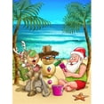 thumbnail image 1 of Drapeau Santa Claus & Sandman de Noël Plage Taille Jardin, 1 of 1