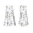 thumbnail image 7 of Fotbe Lavender Flowers Pattern Women’s Summer Tank Midi Dress – Sleeveless A-Line Dress, Floral T-Shirt Dress, Casual Flowing Beach Sundress, 7 of 7
