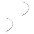 thumbnail image 4 of Dalazy Motorcycle Brake Oil Hose Line Pipe Fitting Durable Stainless Steel Braided Silver 45cm 2Set, 4 of 6
