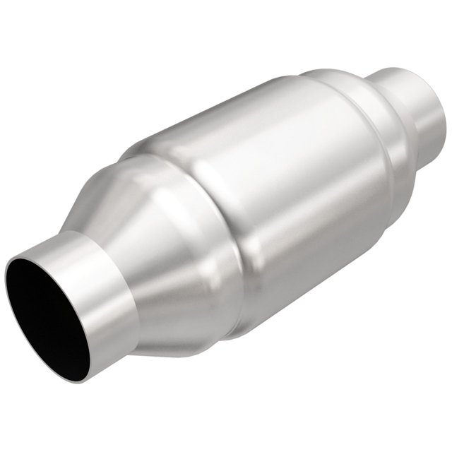 Magnaflow 48 State Converter Catalytic Converter 54956 Universal 48 State; 4 Inch Diameter Stainless Steel Case; Single 2-1/2 Inch Slip Fit Inlet; Single 2-1/2 Inch Slip Fit Outlet