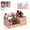 Pink, variant on 1 Pack Makeup Organizer with Drawers, Large Capacity Cosmetic Storage for Vanity, Dresser, or Bathroom Countertop, Organizer for Skincare, Lipstick, Palettes & Accessories