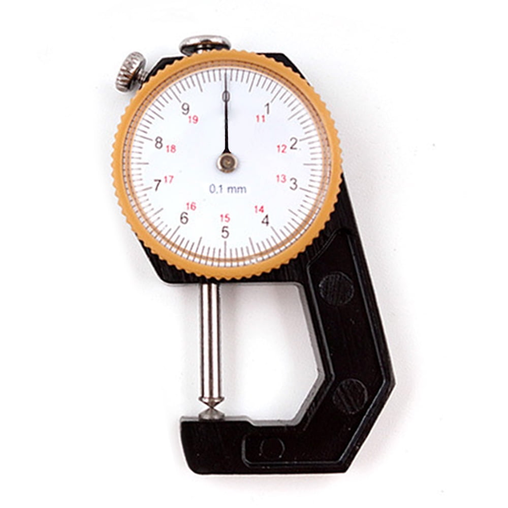 Thickness Gauge 0-20x0.1mm Range Flat Anvil Round Dial Indicator Aluminum Alloy for Measuring Paper Film and Leather Thickness Gauge 0-20x0.1mm Range Flat Anvil Round Dial Indicator Aluminum Alloy for Measuring Paper Film and Leather