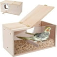 thumbnail image 5 of ZOUBAOQ Large Parakeet Nest Box, Bird House for Cage Natural Wood Breeding Box, Pet Bird House Hut Natural Wood Cockatiel Breeding Nest for Lovebird Parrot Budgie Finch Sun Conure, 5 of 9