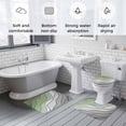 thumbnail image 5 of Sage Green Grey Ombre Bath Mat 3 Piece Bathroom Rug Set, Modern Abstract Art Aesthetics Non Slip Bath Rug Contour Mat and Toilet Lid Cover, Absorbent Shower Mats Soft Bath Rugs and Mats Sets, 5 of 8