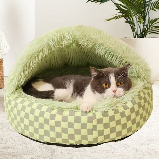 Mom's Best Camas de interior con asiento calefactable para gatos y perros, 15.7 pulgadas, color verde menta