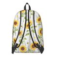 thumbnail image 3 of Sunflower and Bee White Pattern Backpack for School, Cute School Bag with Adjustable Shoulder Straps and Padded Back, 15.7"x11.8"x5.5", 3 of 5
