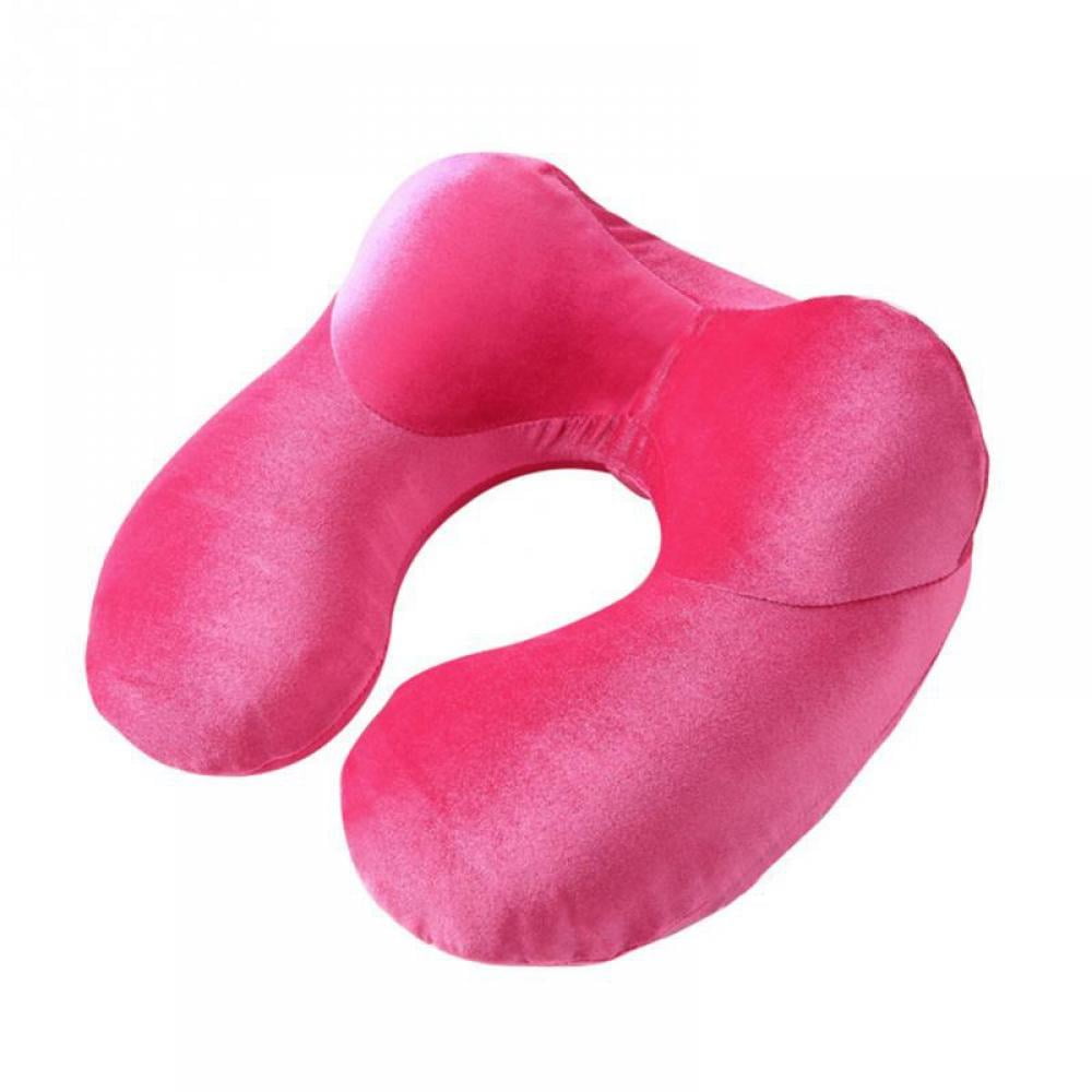 U-Shaped Pillow Press Inflatable Travel Pillow Press U-Shaped Pillow Travel Neck Pillow Aircraft Office Nap Multi-Function Pillow Multi-Color Optional Comfortable Travel Pillow