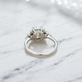 thumbnail image 4 of KANISHKAGEMS&JEWELS 8x6MM / 2Ct Moissanite Engagement Ring White Gold Plated Prong Set Ring Colorless Gemstone Wedding Jewelry Personalized Gift For Her, 4 of 4