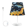 thumbnail image 2 of Cute Dinosaurs in Space Desk Lamp LED Table Nightstand Lamps with 3 Color Temperatures for Home Bedroom Living Room Decor 6x11, 2 of 8