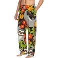 thumbnail image 2 of Daiia Sloth on the Branch Men's Sleep Pant with Pockets and Drawstring,Pajama Pants-Medium, 2 of 9