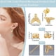 thumbnail image 2 of 20 postes para pendientes de cola de pez con aros, chapados en oro de 18 quilates, de 10 mm, con 20 tuercas para hacer joyas de verano., 2 of 6