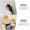 thumbnail image 4 of FELTECHELECTR diademas con orejas de cordero y cuerno de oveja para mujer, accesorios elegantes para el cabello de cosplay., 4 of 6
