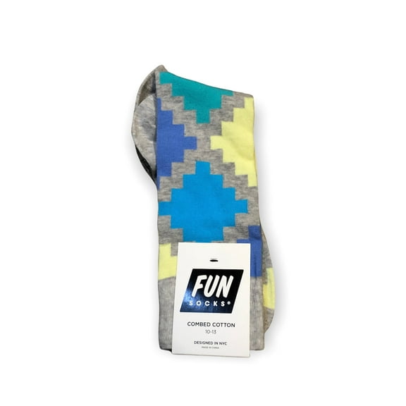 Fun Socks Men's Combed Cotton Crew Socks