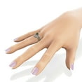 thumbnail image 3 of White Gold Emerald Engagement Ring And Unique Diamonds Band, 3 of 4