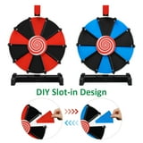 WinSpin 12" Tabletop DIY Color Prize Wheel 10 Slot Editable Spin Game ...