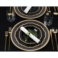 thumbnail image 3 of PLASTICPRO Elegant Plastic Dinner Plates Black & Gold Contemporary Plastic Silverware, 32 Pack, 3 of 7