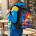 thumbnail image 2 of Uorisanigo Lightning Race Car Backpack for Teen Boys Lightweight Breathable Schoolbag Elementary Daypack with Adjustable Shoulder Straps for Travel Hiking, 2 of 7