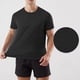 thumbnail image 1 of pstuiky camisetas para hombre, Camisa informal de malla con agujeros, ventilación, cremallera y solapa de manga corta para hombre, color liso camisas casuales para hombre l, 1 of 9