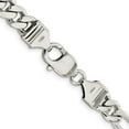 thumbnail image 3 of Diamond2Deal 925 Sterling Silver 8mm Figaro Chain Bracelet for Men 8", 3 of 6