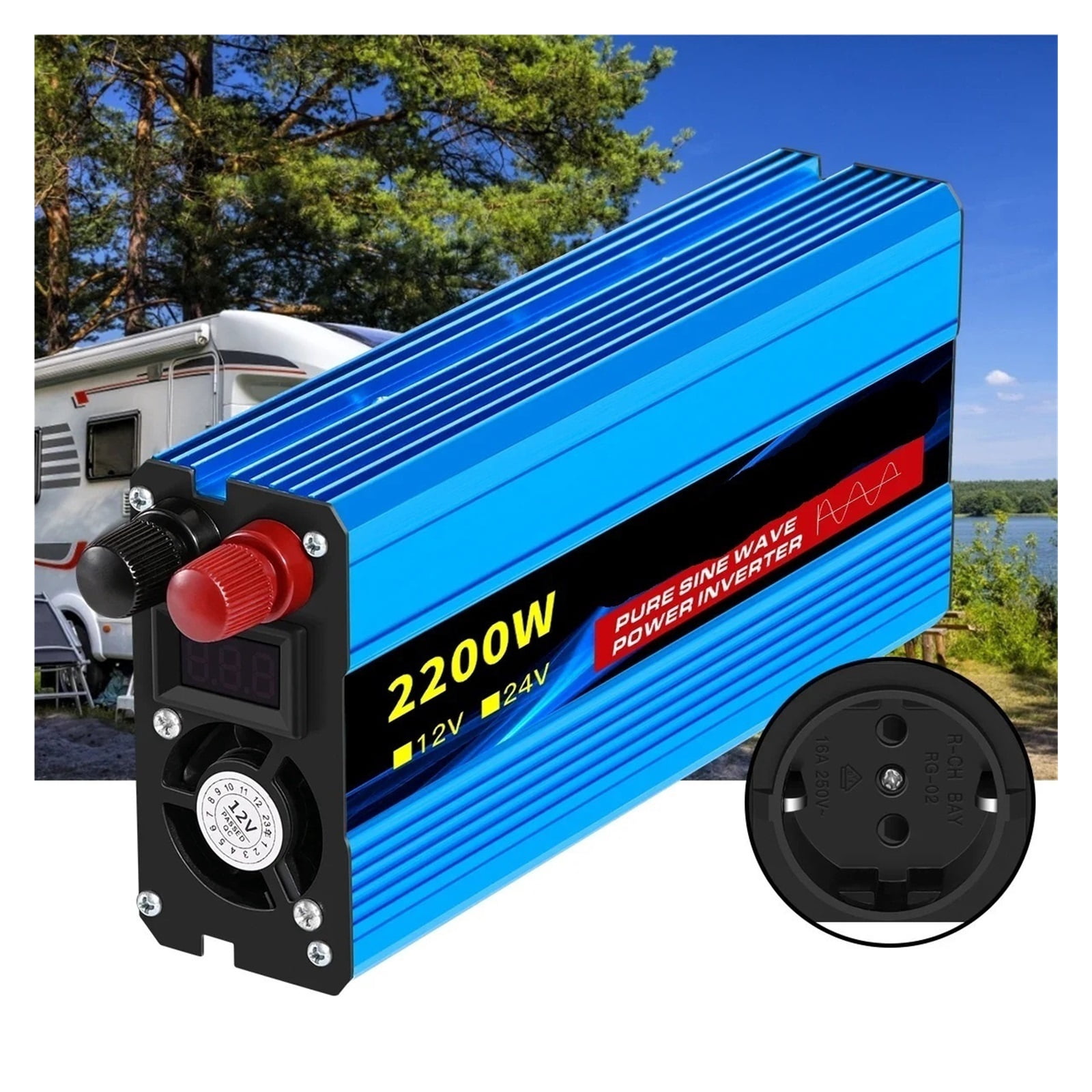 Onduleur 24V 200W Pur Sinus Modifié - Convertisseur Tension Camion Avec USB Et Prises UE