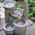 thumbnail image 3 of Fontaine d'Eau en Résine Solaire pour Jardin Extérieur Gris_Perfect Gift, 3 of 5