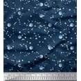 thumbnail image 1 of Soimoi Silk Fabric Moon & Galaxy Print Fabric by the Yard 42 Inch Wide, 1 of 3