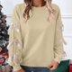 thumbnail image 2 of RKSTN Women's Christmas Sweatshirt Oversized Crewneck Cute Knit Bowknot New Year Holiday Sweatshirts Womens Casual Solid Round Neck Plus Size 3D Bow Trim Loose Comfy Sweatshirt Fall Spring Clothes, 2 of 9