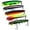 B-5pc,3.94",0.51oz, variant on Fishing Lures, Minnow Popper Crank Baits Pencil Bass Trout Fishing Lures with Hooks, Topwater Artificial Hard Swimbaits for Saltwater Freshwater Trout Walleye Blueback Salmon Catfish