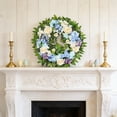thumbnail image 6 of Fwttom Easter Wreath, Easter Decorations with Colored Egg Design, Holiday Spring Wreaths for Front Door, Patio & Porch, Multicolor, 6 of 6