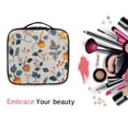 thumbnail image 6 of FORMRS Travel Makeup Bag Large Capacity Train Case Cosmetic Organizer with Adjustable Dividers, Acorn Leaves Pattern, 6 of 8