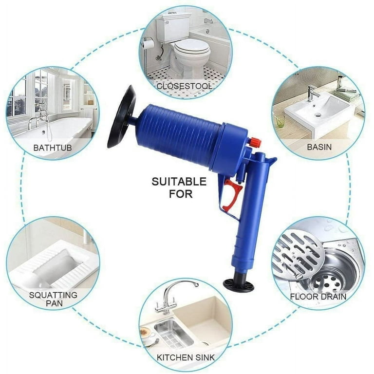 Sewer Dredge Clogged Remover High Pressure Clogged Unclogging Device  Reusable Easy To Use Equipment for Bathroom Shower Bathtub