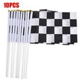 thumbnail image 1 of Drapeaux à Damier 10PCS Racing Polyester Drapeaux Drapeau Noir et Blanc pour les Événements de Sport de Fête de Course 14 * 21CM, 1 of 9