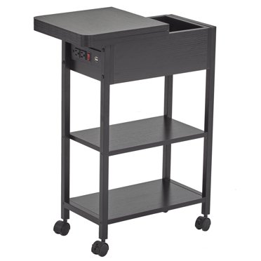 Ktaxon End Table with Charging Station, Side Table and Nightstand with