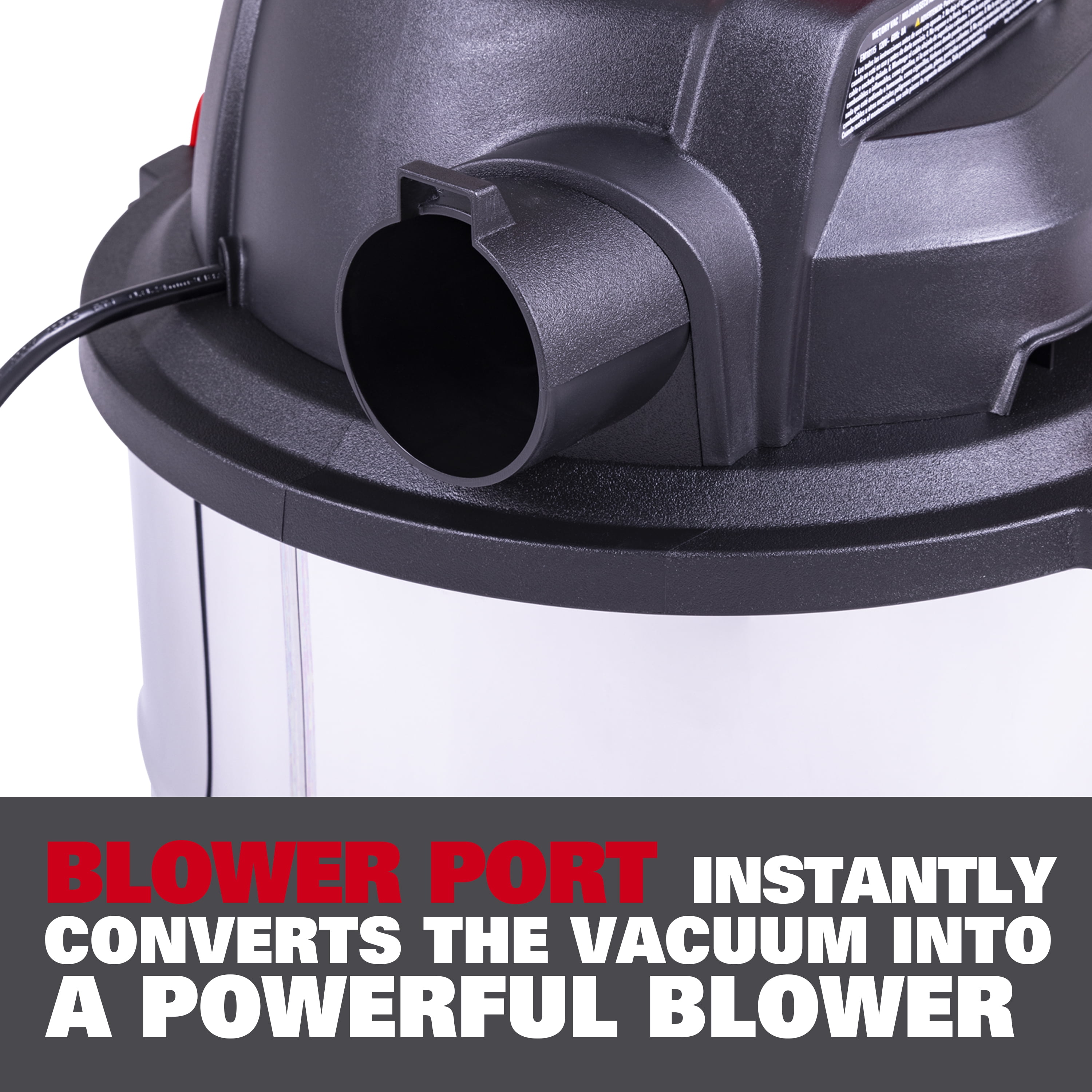 Ecomax 5 Gallon 4 HP Stainless Steel Wet/Dry Vacuum