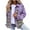 Purple, variant on BEFOKA Womens Jean Classic Casual Denim Jacket Long Sleeves Plaid Trendy Loose Shacket Fall Trucker Coats Going Out Tops for Women Jean Jacket Sweatshirt