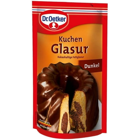 Dr Oetker Dunkel Kuchen Glasur 125g/4.4oz Dark Chocolate