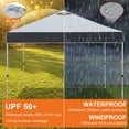 thumbnail image 6 of HOTEEL Canopy 10x10 Waterproof Pop up Canopy Tent with 4 Sidewalls Outdoor Event Shelter Tent for Parties Sun Shade Party Commercial Canopy with Air Vent & One Push Central Button, Light Gray, 6 of 8