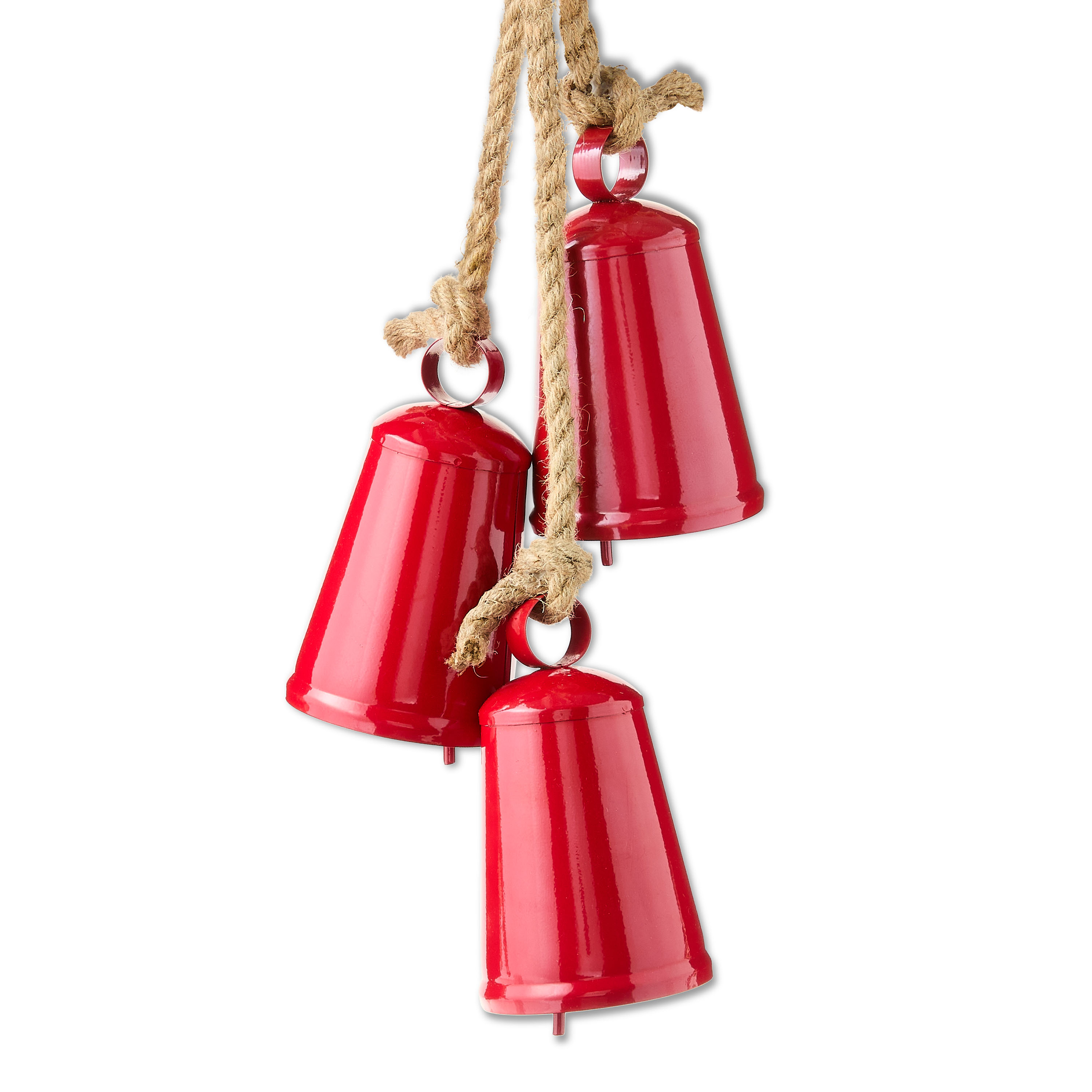 Metal Trio Bells Hanging Christmas Decoration, Red, 22", by Holiday Time
