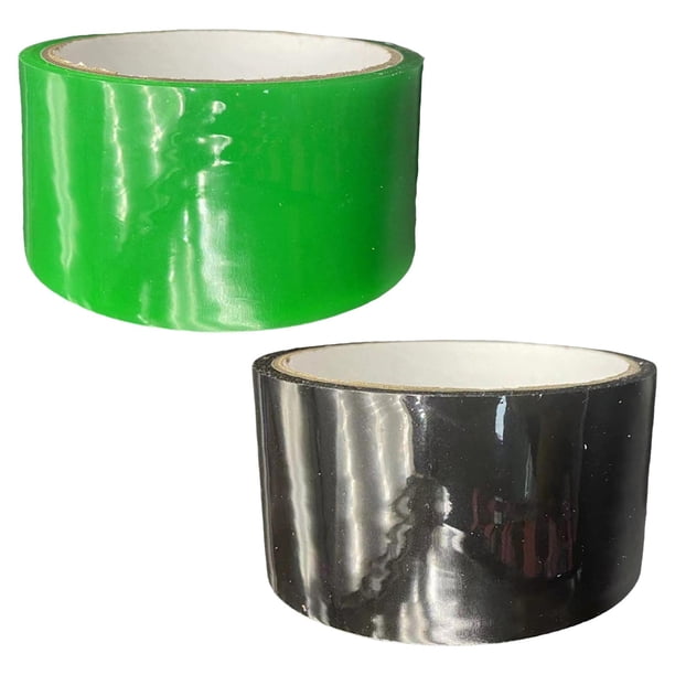 2 cintas adhesivas divertidas con forma de bola, fuerte adherencia, juguete creativo para manualidades, 10 metros (32,8 pies) Verde Color Negro