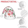 thumbnail image 4 of Fuzoiu Flamingo Flower Print Santa Hat Christmas Hat for kids,Santa Hats with Pompom, Unisex Xmas Holiday Hat for Christmas New Year Festive Party Supplies, 4 of 6