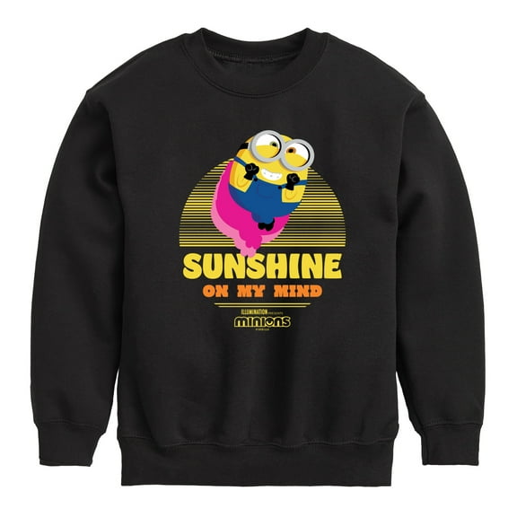 Despicable Me Minions - Sunshine On My Mind - Toddler & Youth Crewneck Fleece Sweatshirt