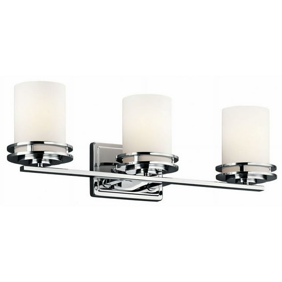 5078CH Kichler Lighting Hendrik - 3 light Bath Fixture - with Soft Contemporary inspirations - 7.75 inches tall by 24 inches wide-Chrome Finish